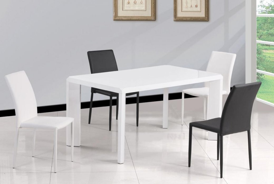 Simple White Dining Table Miami Florida CHFIO