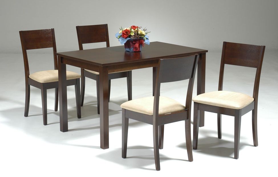 Walnut Solid Wood Small Dining Table - Click Image to Close