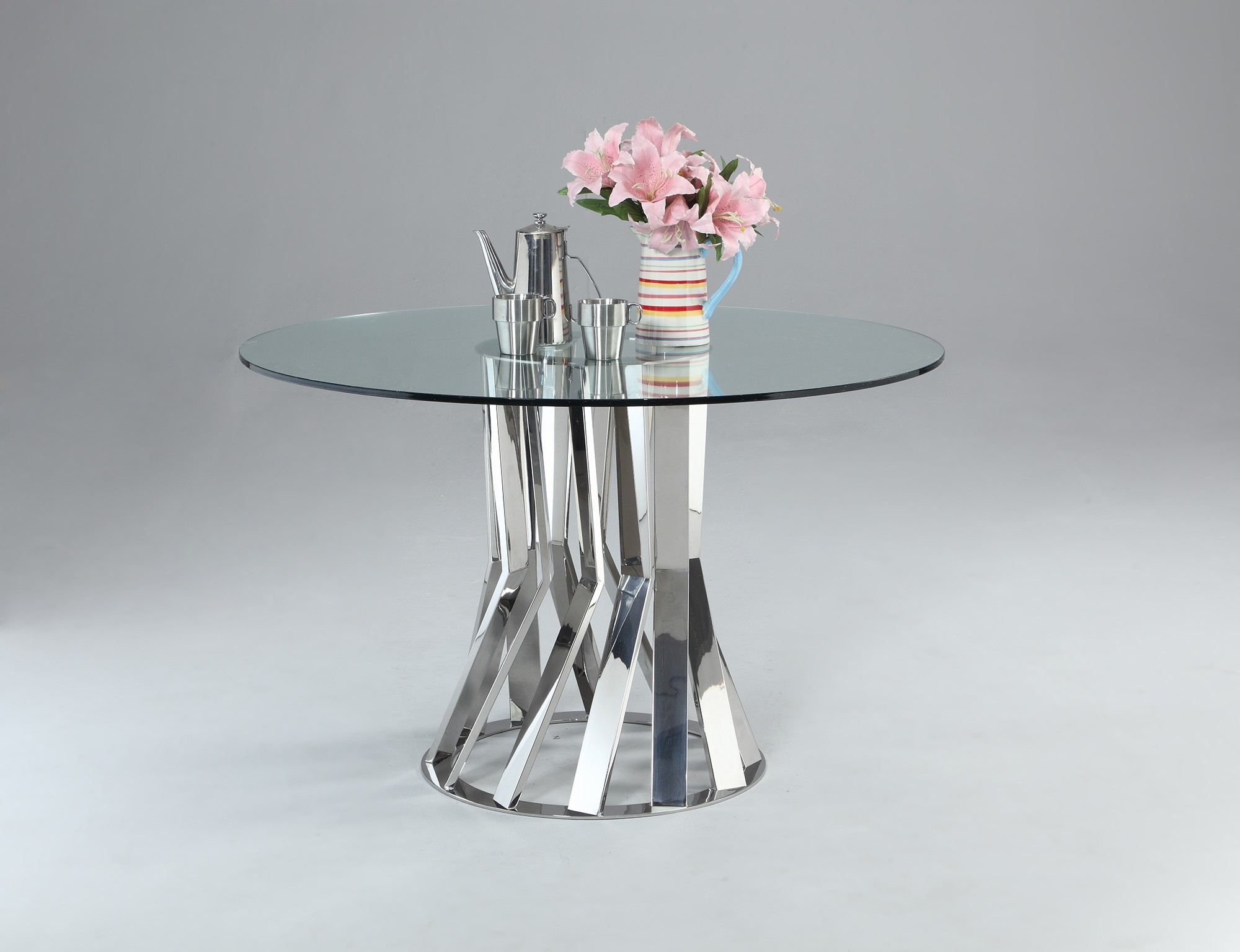 Unique Glass Table / Unique Bronze Base Dining Table with Glass Top at ...