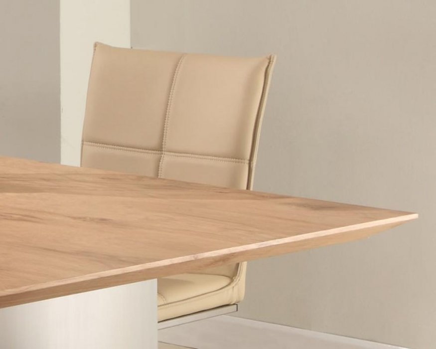 Dining Table in Matte Light Oak Finish - Click Image to Close