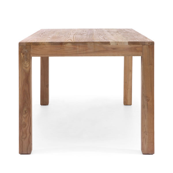 Rectangular Natural Wood Contemporary Dining Table - Click Image to Close