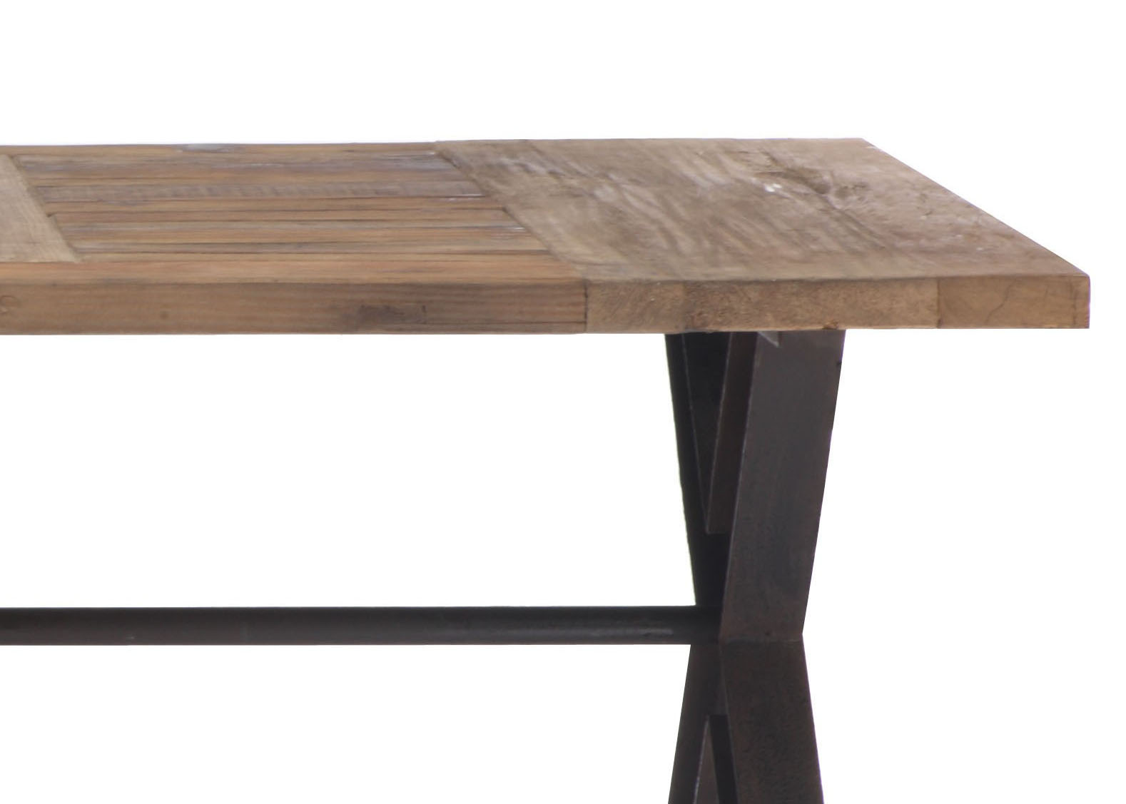 Contemporary Trestle Legs Dining Table with Intricate Top ...