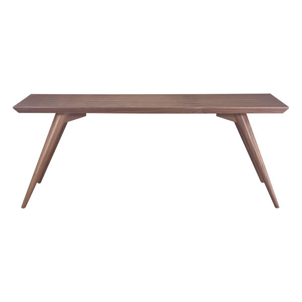 Contemporary Modern Sturdy Walnut Dining Room Table