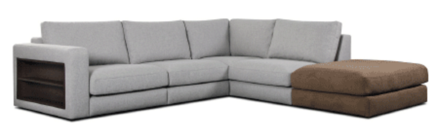 Contemporary Fabric Sectional Sofa - Click Image to Close