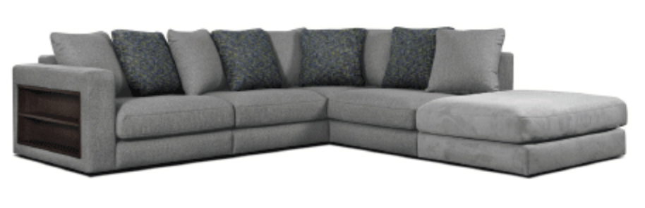 Contemporary Fabric Sectional Sofa