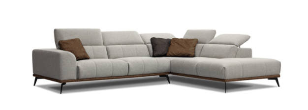 Contemporary Style Microsuede Fabric Sectional Sofa - Click Image to Close