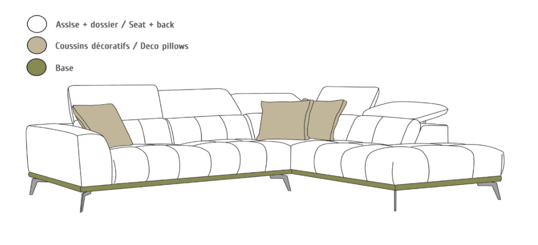 Contemporary Style Microsuede Fabric Sectional Sofa - Click Image to Close