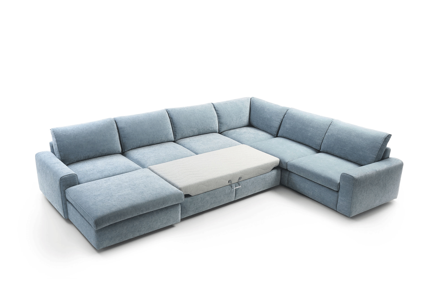 Elite Colorful Microfiber Sectional with Pillows - Click Image to Close