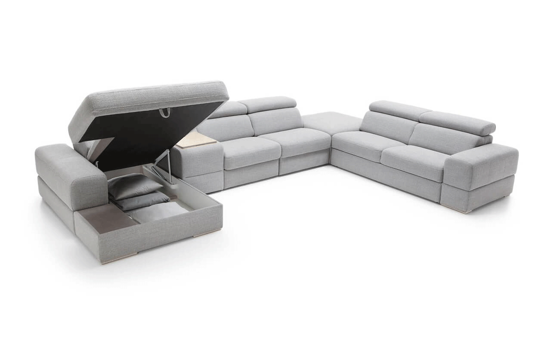 Fabric Contemporary Sectional Sofa - Click Image to Close