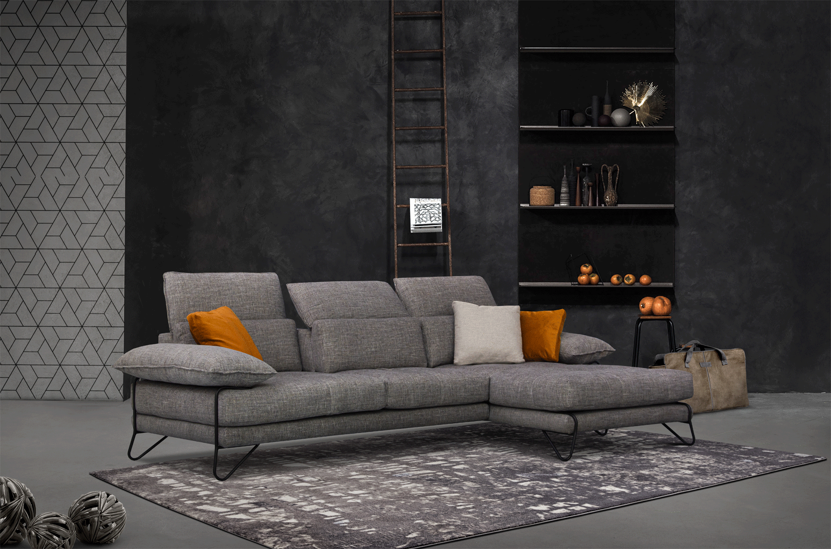 Fabric Sectional Sofa Set