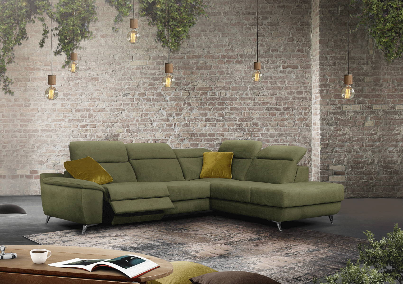 Fashionable Modern Microfiber Sectional