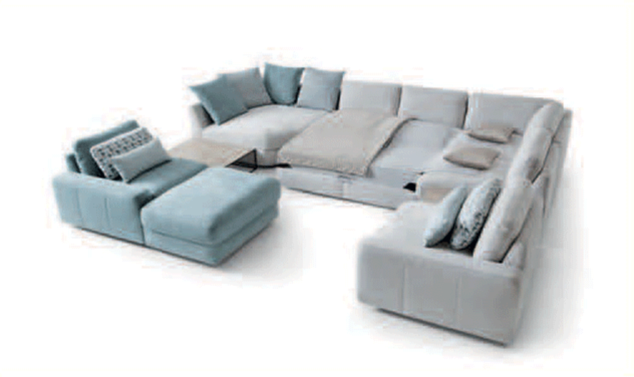 Luxurious Microfiber Corner Sectional Sofa - Click Image to Close