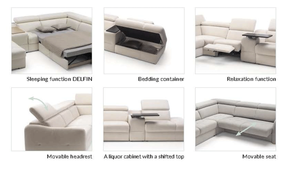 Sophisticated Tufted Curved Sectional Sofa in Micro Fabric - Click Image to Close