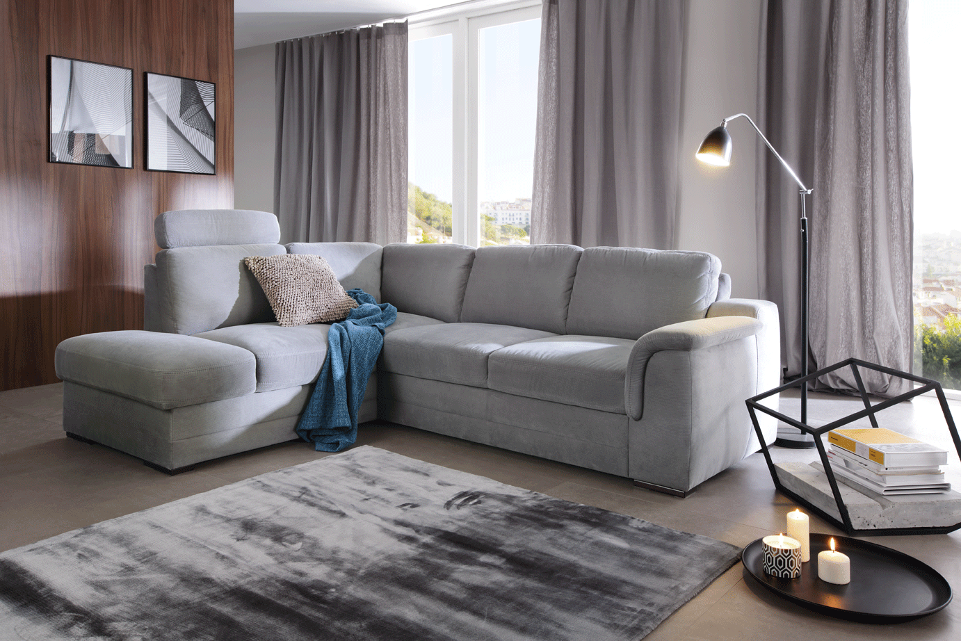 Unique Modern Microfiber Sectional