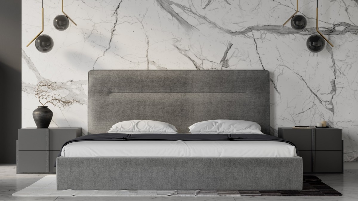 Made in Italy Wood and Nano Fabric Modern Contemporary Bedroom Designs