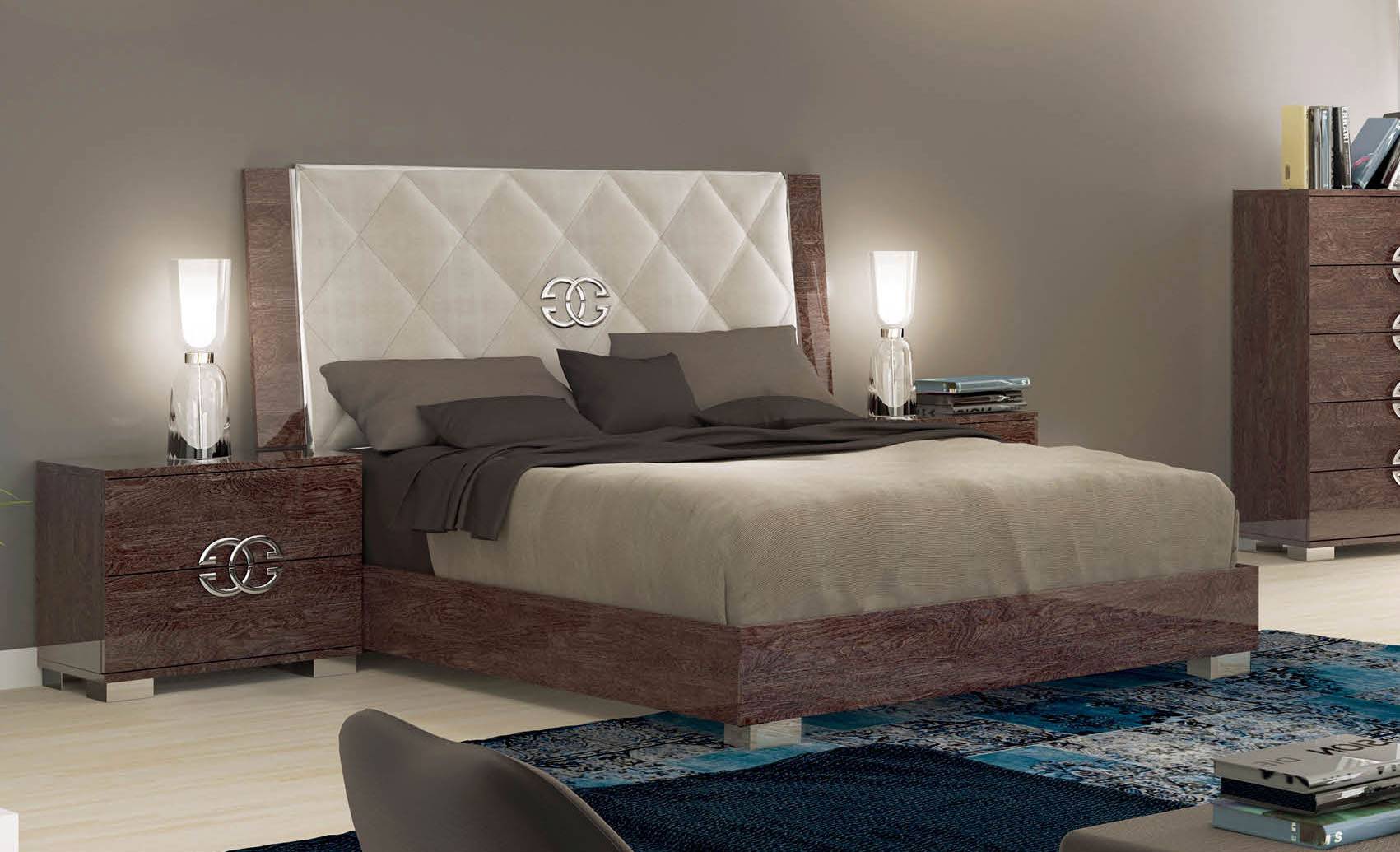 Made in Italy Elegant Leather High End Bedroom Sets - Click Image to Close