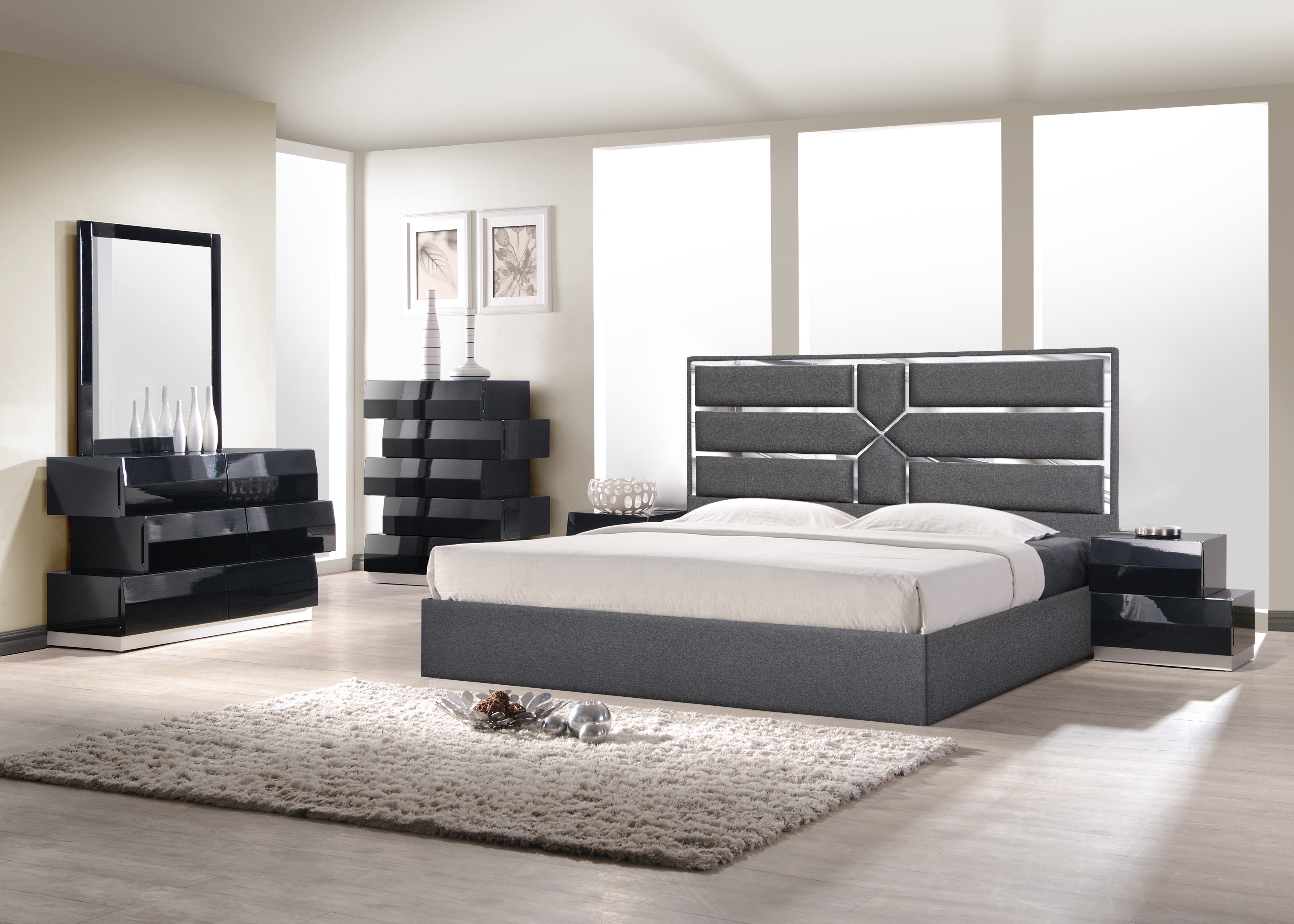 Quality Platform Bedroom Set with Extra Storage - Click Image to Close