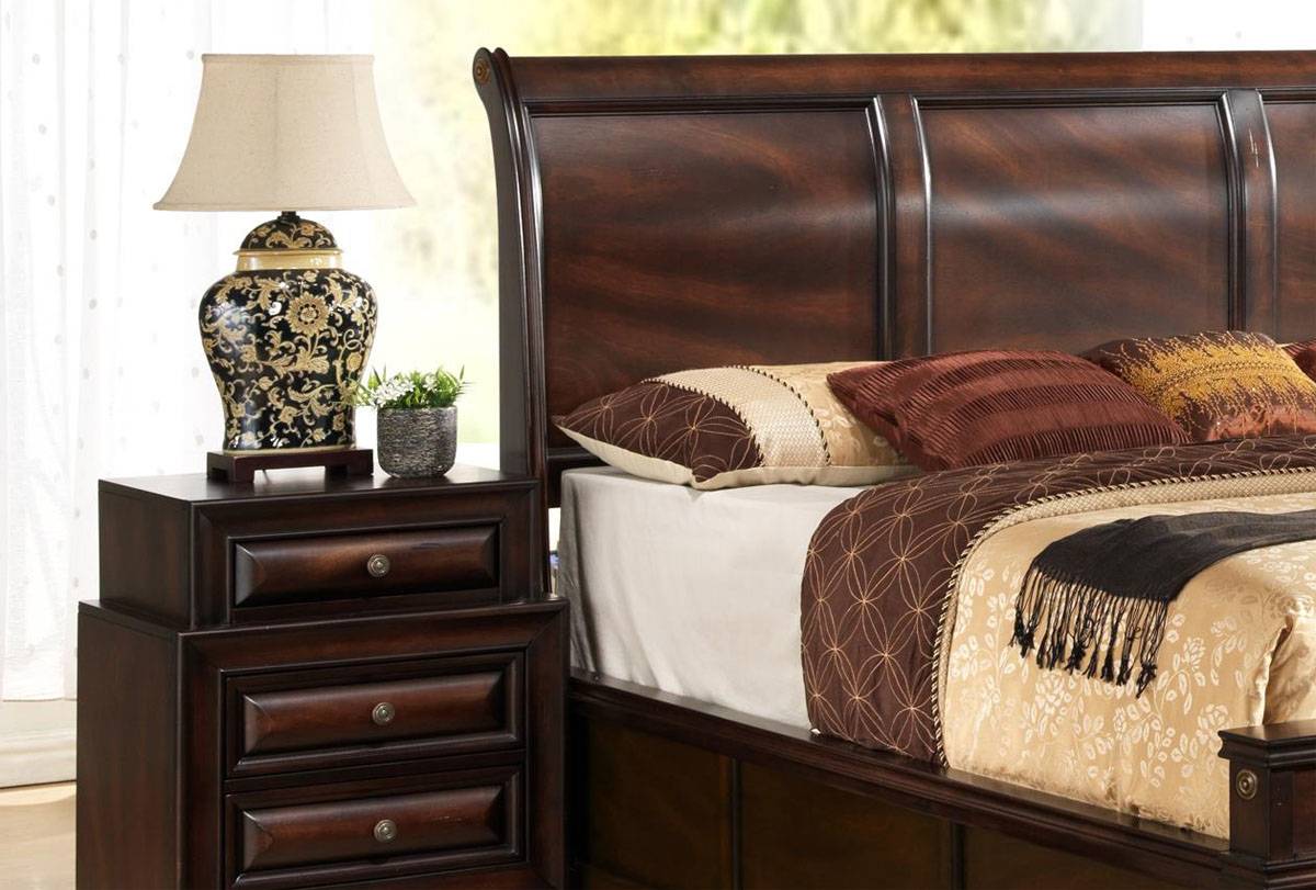 Fashionable Wood Contemporary Platform Bedroom Sets with Extra Storage