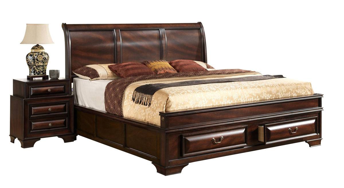 Fashionable Wood Contemporary Platform Bedroom Sets with Extra Storage - Click Image to Close