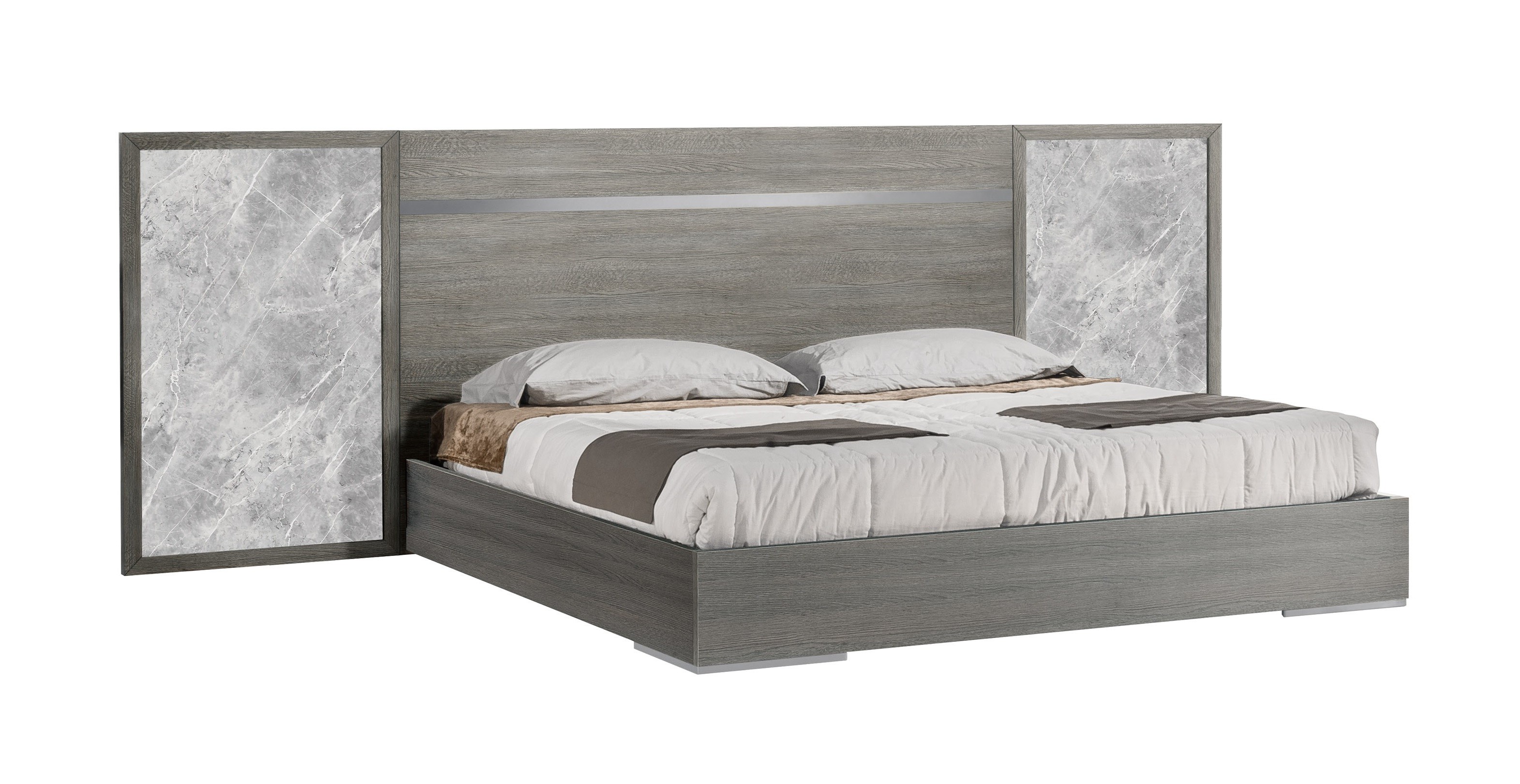 Fashionable Wood Grain Modern Design Bed Set Made in Italy - Click Image to Close