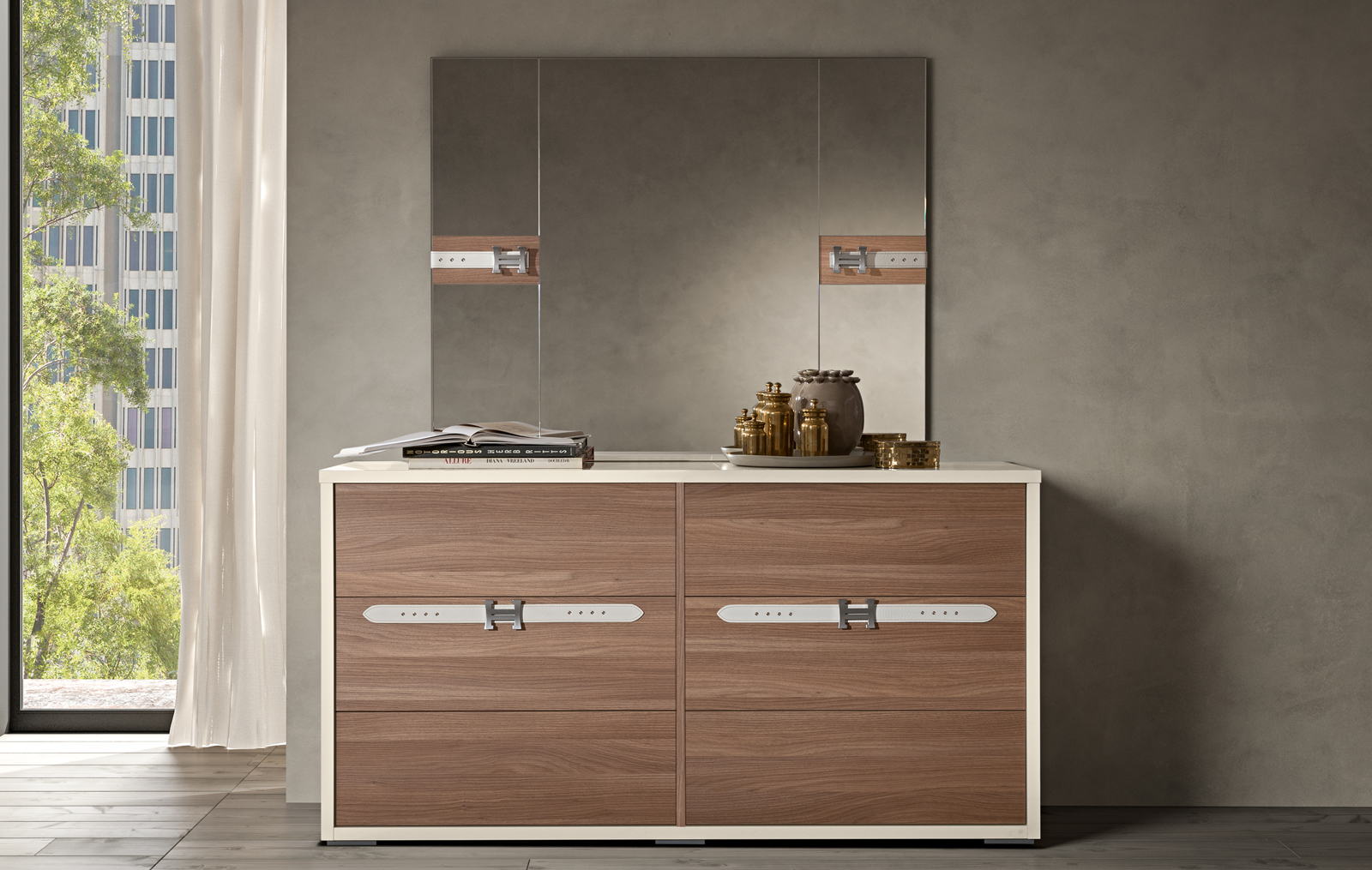 Made in Italy Wood Designer Bedroom Furniture Sets with Optional Storage System - Click Image to Close
