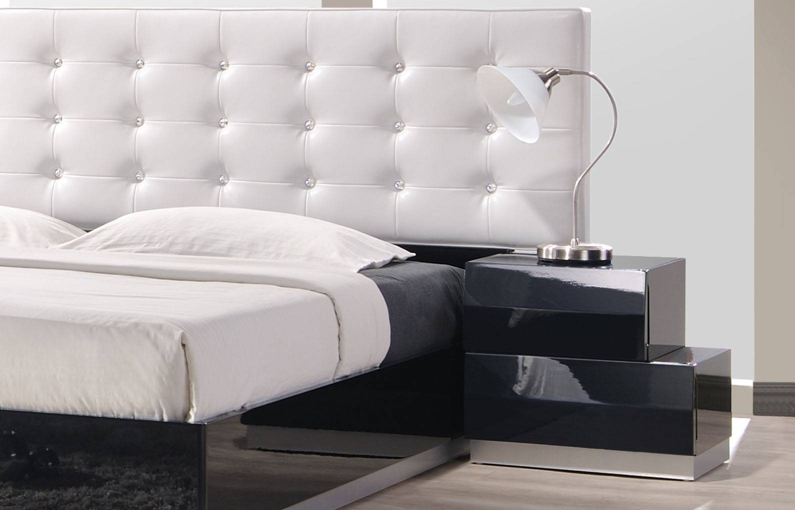 Exquisite Leather Modern Master Beds with Storage Cases - Click Image to Close