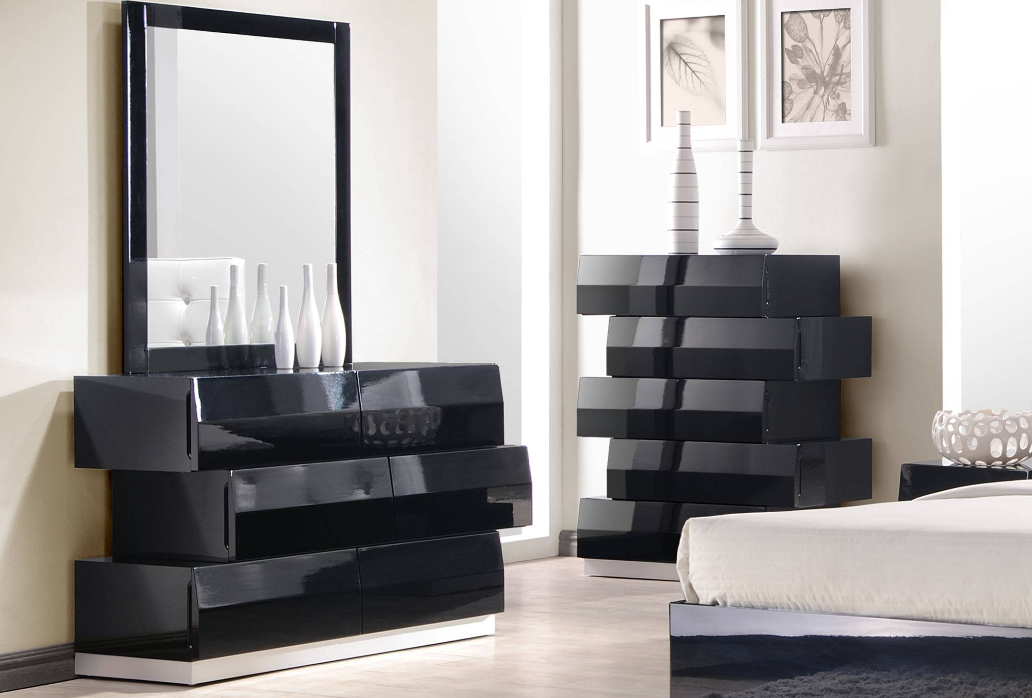 Exquisite Leather Modern Master Beds with Storage Cases - Click Image to Close