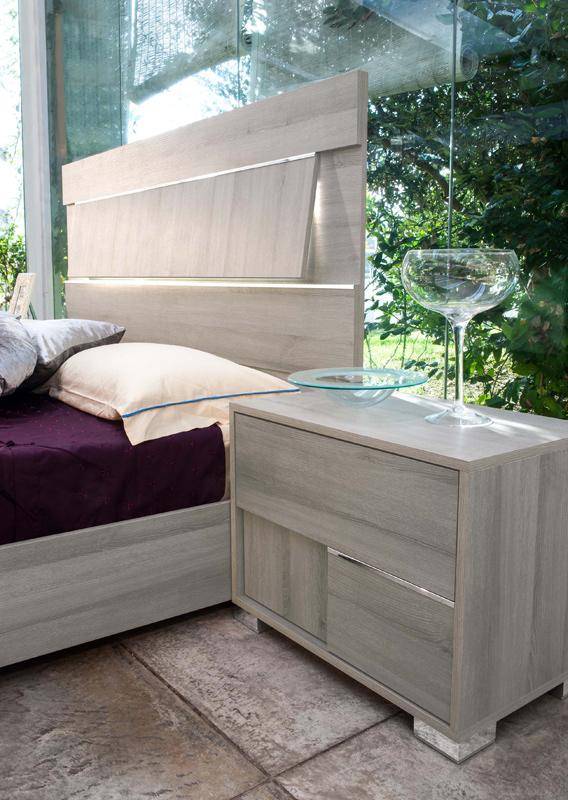 Made in Italy Quality Elite Modern Bedroom Set with Headboard Light