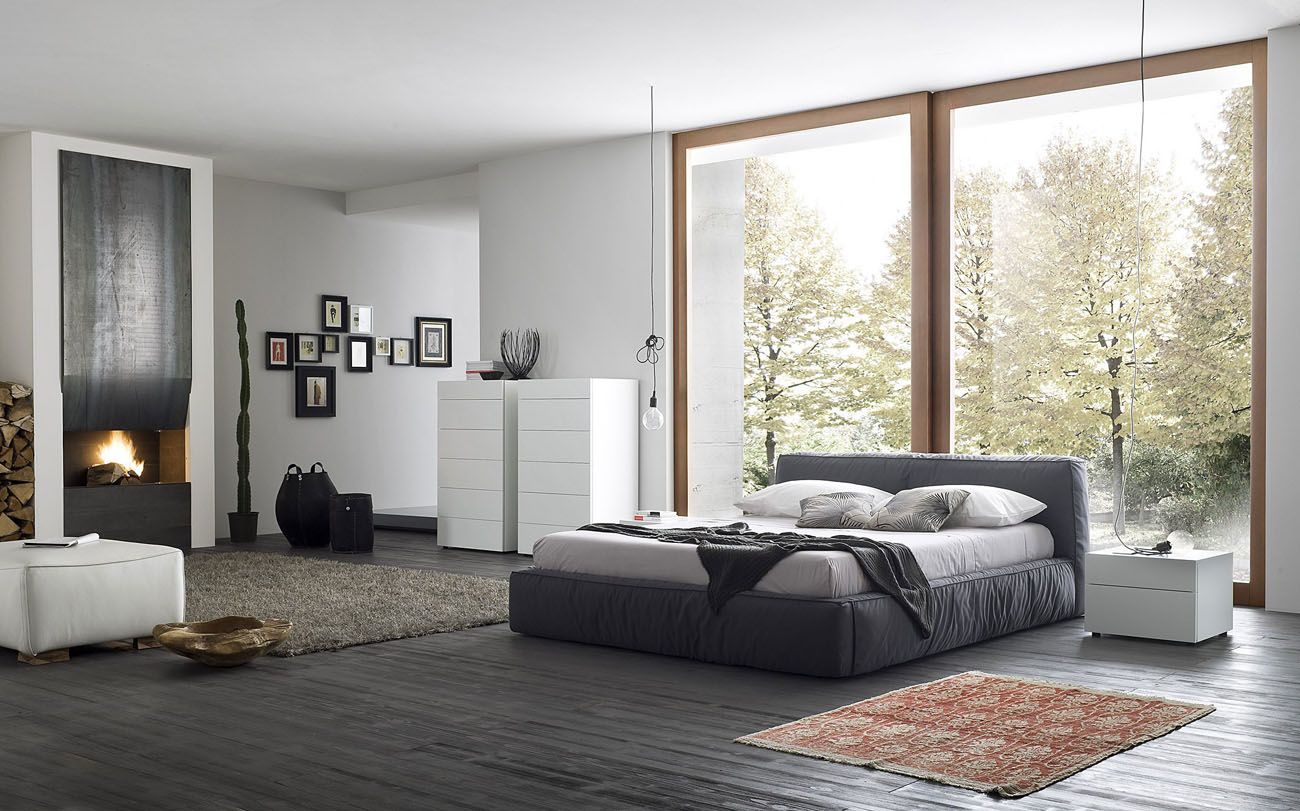 Made In Italy Wood And Nano Fabric Modern Contemporary Bedroom Designs