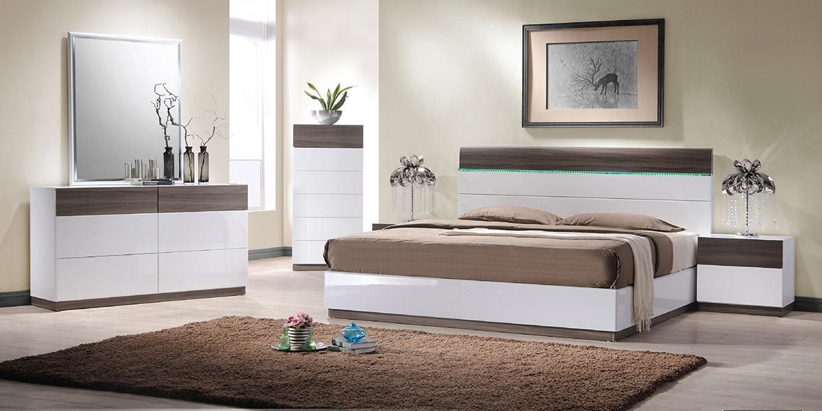 Two Tone Wood Contemporary Design Set Chicago Illinois J&M-Furniture ...