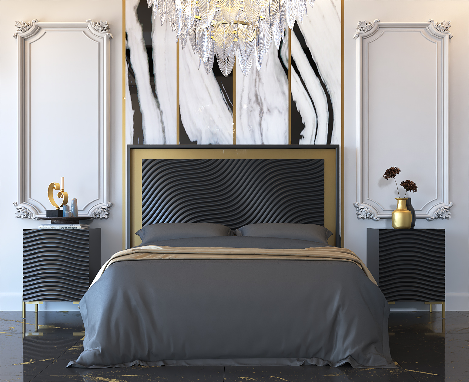 Extravagant High End Bedroom Set - Click Image to Close