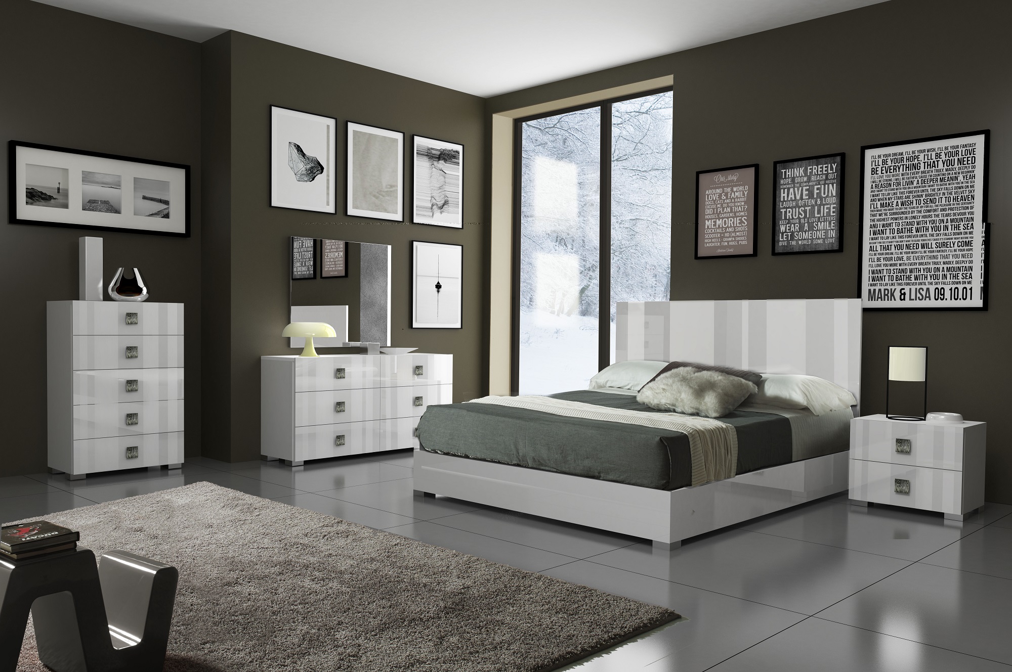 Unique Wood Modern Contemporary Bedroom Designs Glendale Arizona J&M