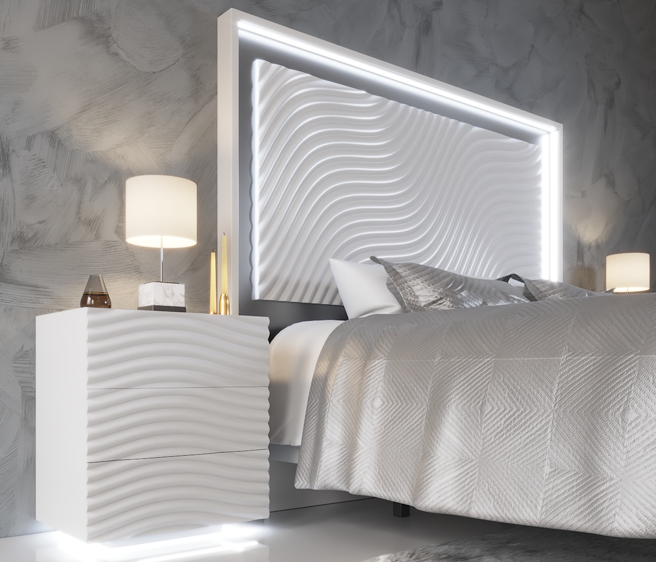 High End Elite Master Bedroom Furniture - Click Image to Close