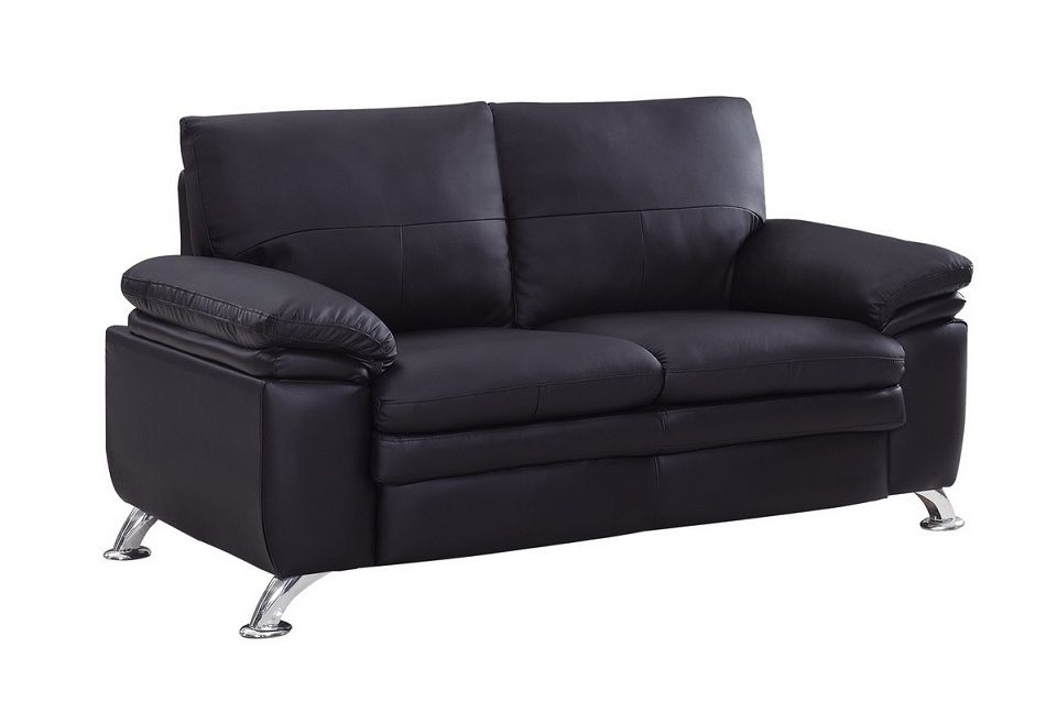 Soft Padded Bonded Leather Contemporary Loveseat Shop modern Italian
