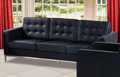 Contemporary Leather Sofa F08 With Elegant Metal Chrome Legs Modern Sofas Living Room Furniture Contemporary Leather Sofa F08 With Elegant Metal Chrome Legs