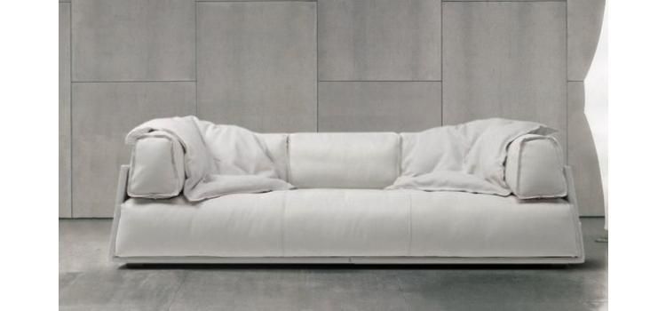 Iris Contemporary Fabric Sofa In White Iris Contemporary Fabric Sofa In White