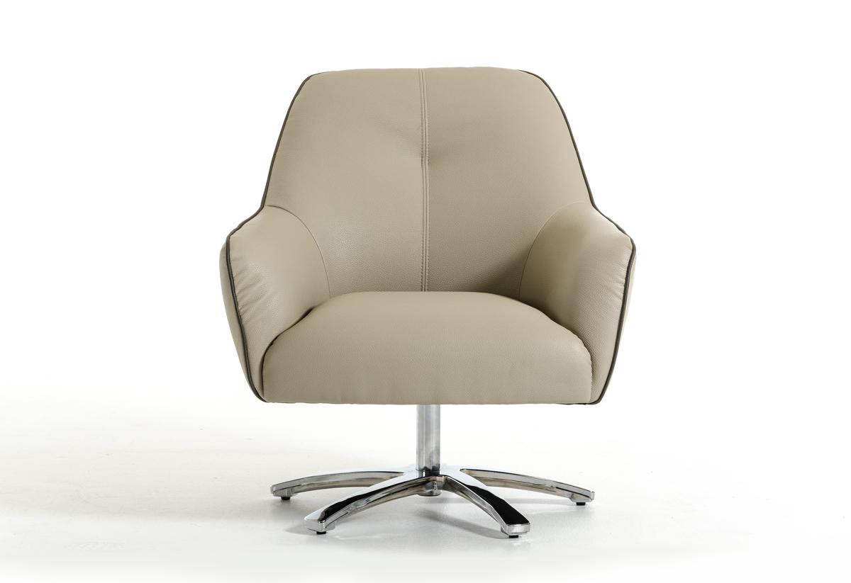 Contemporary Light Grey and Dark Grey Eco-Leather Lounge Chair Portland Oregon VCLO