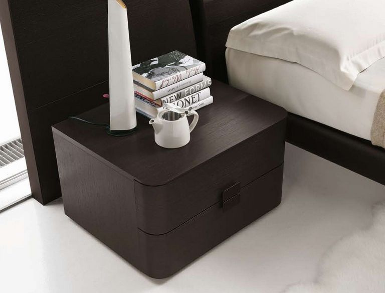 Italian Contemporary Two Drawer Night Stand Shop modern Italian and