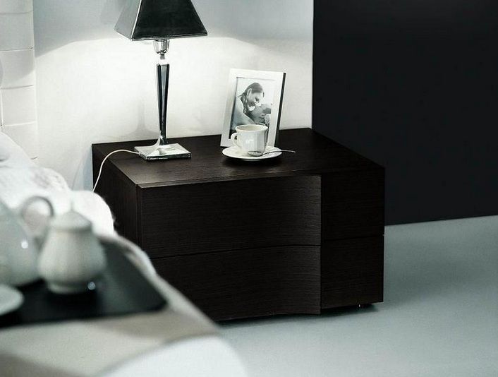 Contemporary Italian Wenge Night Stand Shop modern Italian and luxury