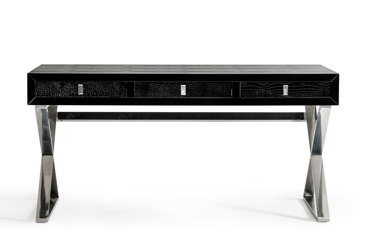 Black Crocodile Corner Computer Desk - Click Image to Close