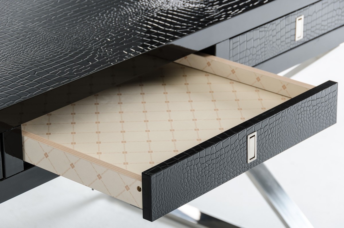 Black Crocodile Corner Computer Desk - Click Image to Close