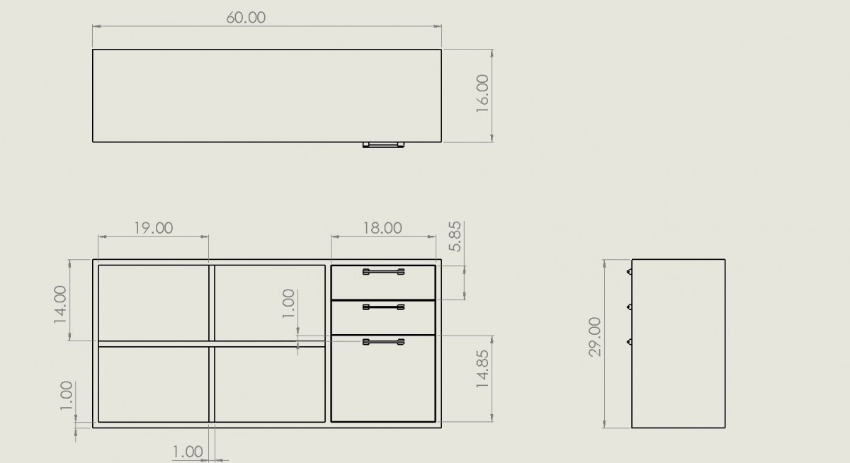 Exquisite Faux Concrete Desk with Glass Top - Click Image to Close