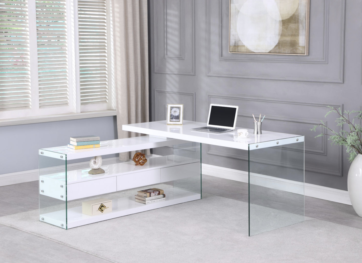 modern office desks glass