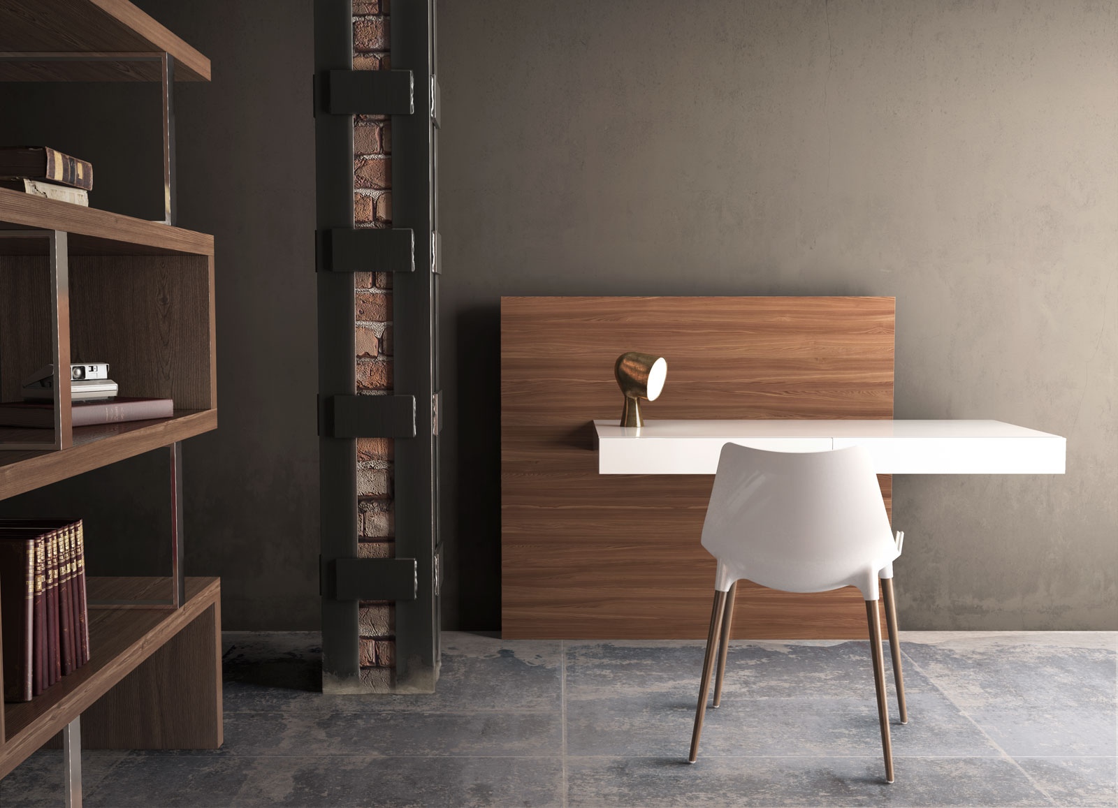 Contemporary Two Toned Floating Office Desk Long Beach California Mlwal Contemporary Office Desks Stylish Accessories
