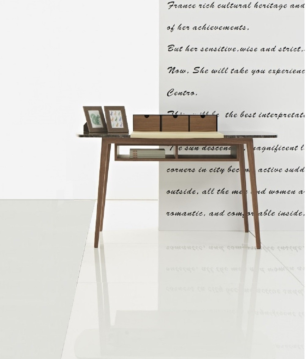 Contemporary Office Desk with Storage - Click Image to Close