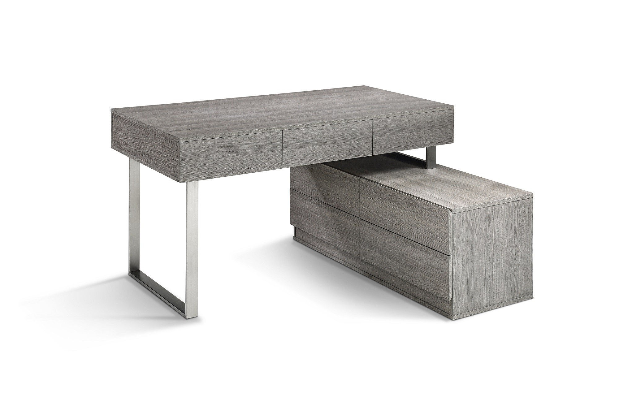 Modern Corner Desk with Shelves - Click Image to Close