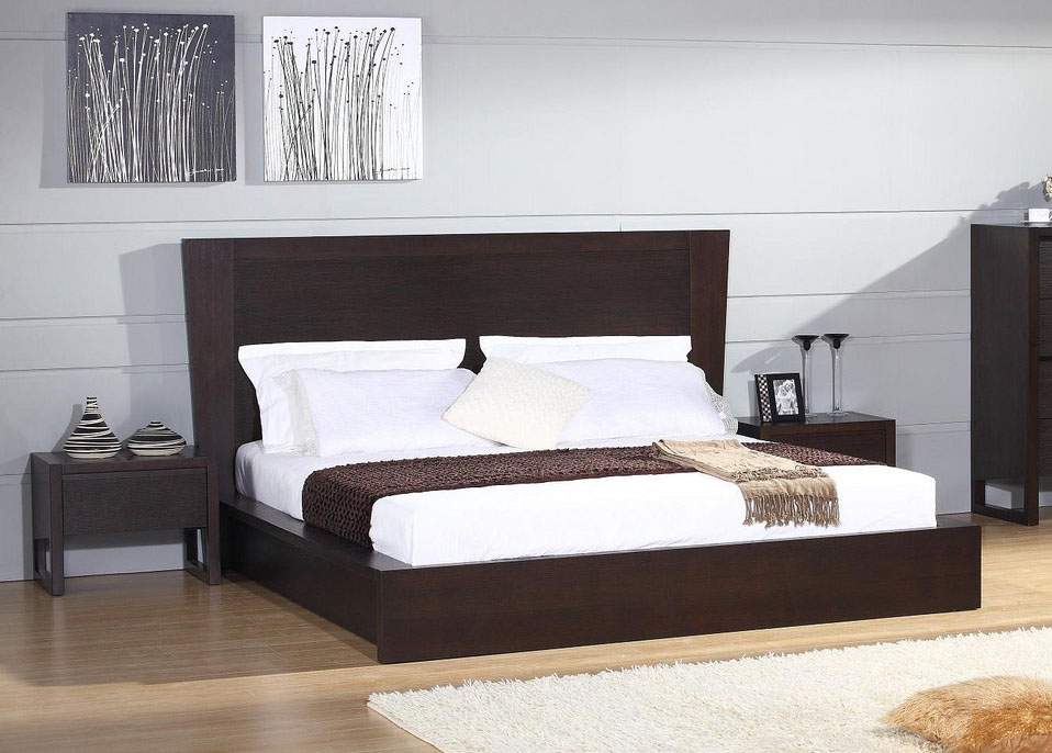 Unique Wood Platform And Headboard Bed, Unique Queen Bed Frames