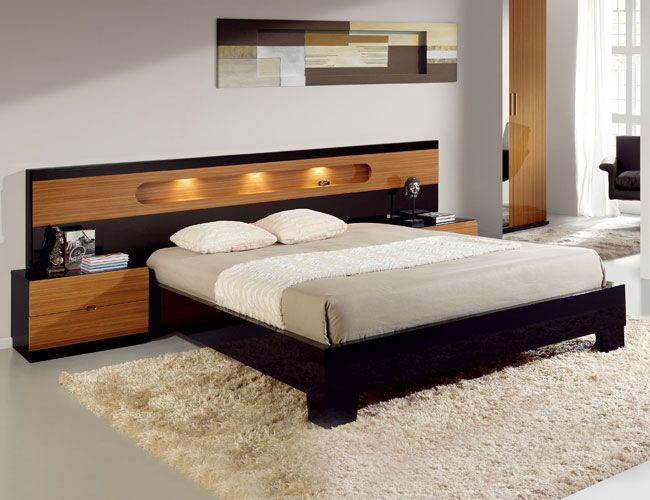 Lacquered Made in Spain Wood Modern Platform Bed with Extra Storage Bakersfield California ESFSAL