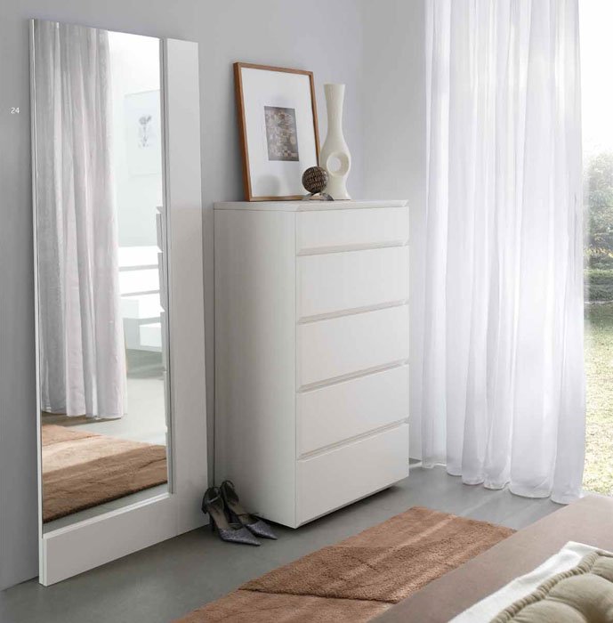 Lacquered Made in Spain Wood Platform and Headboard Bed with Extra Storage - Click Image to Close