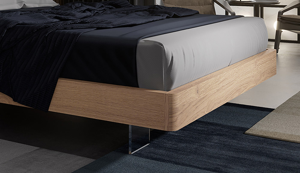 Extravagant Wood High End Platform Bed with Drawers - Click Image to Close